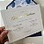 Convite Casamento Azul Escuro forrado Medalha Milagrosa Metalizado Dourado - Imagem 4