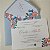 Convite Casamento C/ Envelope FORRADO Azul Serenity Floral - Imagem 3