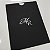 Convite Casamento Envelope Vertical Luva Preto com Metalizado - Imagem 1