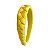 Tiara Alta de Trança de Cetim Amarelo - Imagem 1