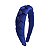 Tiara Alta de Trança de Cetim Azul Klein - Imagem 1