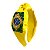 Turbante de Cetim Amarelo Bandeira do Brasil - Imagem 1