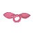 Elástico com Mini Laço de Linho Rosa Chiclete - Imagem 1