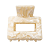 Piranha Quadrada M Creme e Branco Perolado - Imagem 1