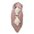 Turbante de Linho Rosa com Conchas de Cerâmica - Imagem 4