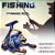 Molinete Fanshun Fishing 1000 com 12 rolamentos  - Azul - Imagem 5