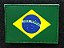 PATCH BANDEIRA DO BRASIL EMBORRACHADA C/VELCRO COLORIDA - Imagem 1
