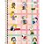Caderno Espiral Capa Dura Universitário 10 Matérias Snoopy Rosa 160 Folhas - Imagem 1