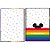Caderno Capa Dura Mickey Rainbow Fundo Preto 80 Folhas - Imagem 2