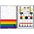Caderno Capa Dura Mickey Rainbow Personagens Coloridos Branco 80 Fls - Imagem 3