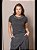 Tshirt Feminina Decote Redondo Cinza Chumbo Ariel - Imagem 5