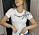 Tshirt Feminina Decote Redondo Off White Carola - Imagem 1