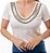 Tshirt Feminina Decote V Off White Samira - Imagem 1