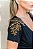 Tshirt Feminina Decote V Preta Donata - Imagem 1