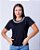 Tshirt Feminina Decote Redondo Preta Alessa - Imagem 2