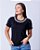 Tshirt Feminina Decote Redondo Preta Alessa - Imagem 3