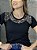Tshirt Feminina Decote Redondo Preta Nadia - Imagem 1