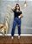 Tshirt Feminina Decote Redondo Preta Nadia - Imagem 2