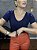 Tshirt Feminina Decote V Marinho Donata - Imagem 5