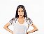 Tshirt Feminina Decote V Off White Camélia - Imagem 6