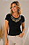 Tshirt Feminina Decote Redondo Preto Athena - Imagem 1