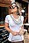 Tshirt Feminina Decote Redondo Branca Turquia - Imagem 2