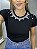 Tshirt Feminina Decote Redondo Preta Lorraine - Imagem 1