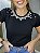 Tshirt Feminina Decote Redondo Preta Lorraine - Imagem 4