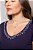 Tshirt Feminina Decote V Azul Marinho Gabriela - Imagem 2