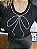 Tshirt Feminina Decote Redondo Preta Laço Tatá - Imagem 2