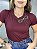 Tshirt Feminina Decote Redondo Vinho Kelly - Imagem 1