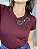 Tshirt Feminina Decote Redondo Vinho Kelly - Imagem 2