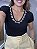 Tshirt Feminina Decote V Preta Laisa - Imagem 1