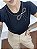 Tshirt Feminina Decote Redondo Preta Kelly - Imagem 2