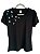 Tshirt Feminina Decote Redondo Preto Insetos - Imagem 1