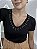 Tshirt Feminina Decote V Preta Thayla - Imagem 1