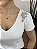 Tshirt Feminina Decote V Branca Sarah - Imagem 2