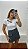 Tshirt Feminina Decote Redondo Branca Kelly - Imagem 3
