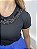 Tshirt Feminina Decote Redondo Preto Sheila - Imagem 3