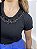 Tshirt Feminina Decote Redondo Preto Sheila - Imagem 2