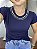 Tshirt Feminina Decote Redondo Marinho Diana - Imagem 1