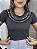Tshirt Feminina Decote Redondo Chumbo Agatha - Imagem 1