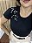 Tshirt Feminina Decote Redondo Preta Soraya - Imagem 1