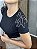 Tshirt Feminina Decote Redondo Preta Verena - Imagem 1