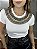 Tshirt Feminina Decote Redondo Off White Agatha - Imagem 1