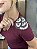 Tshirt Feminina Decote V Vinho Camila - Imagem 1