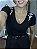 Tshirt Feminina Decote V Preta Sarah - Imagem 2