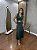 Vestido Midi Decote V Babado Verde - Imagem 1