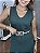 Vestido Midi Decote V Babado Verde - Imagem 4