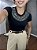 Tshirt Feminina Decote Redondo Preta Agatha - Imagem 2
